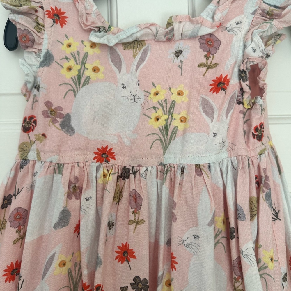 Pink Chicken Pink and White Tiered Ruffled Sundress Easter - Picture 2 of 3